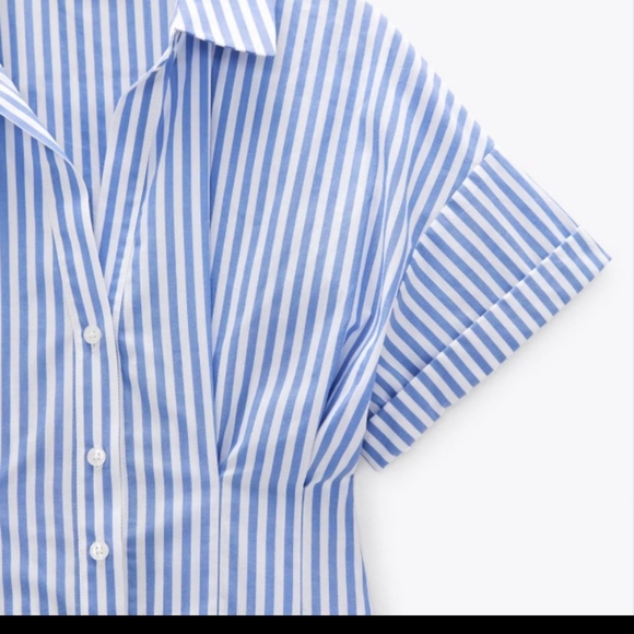 SOLD OUT! Zara Shirt Style Midi-Dress Sz Sm - Picture 6 of 6